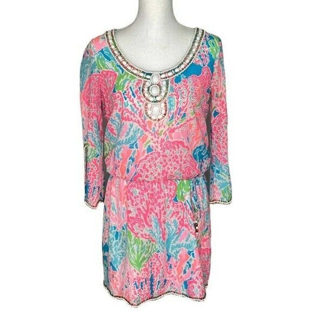 Lilly Pulitzer Delisa Dress Let's Cha Cha Size S - Picture 4 of 13